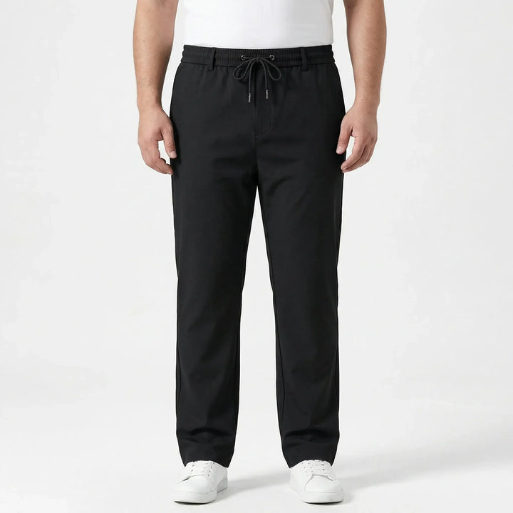 Straight Fit Elastic Waist Casual Pants - Donnie