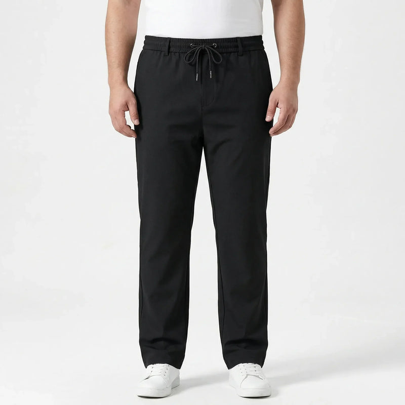 Straight Fit Elastic Waist Casual Pants - Donnie