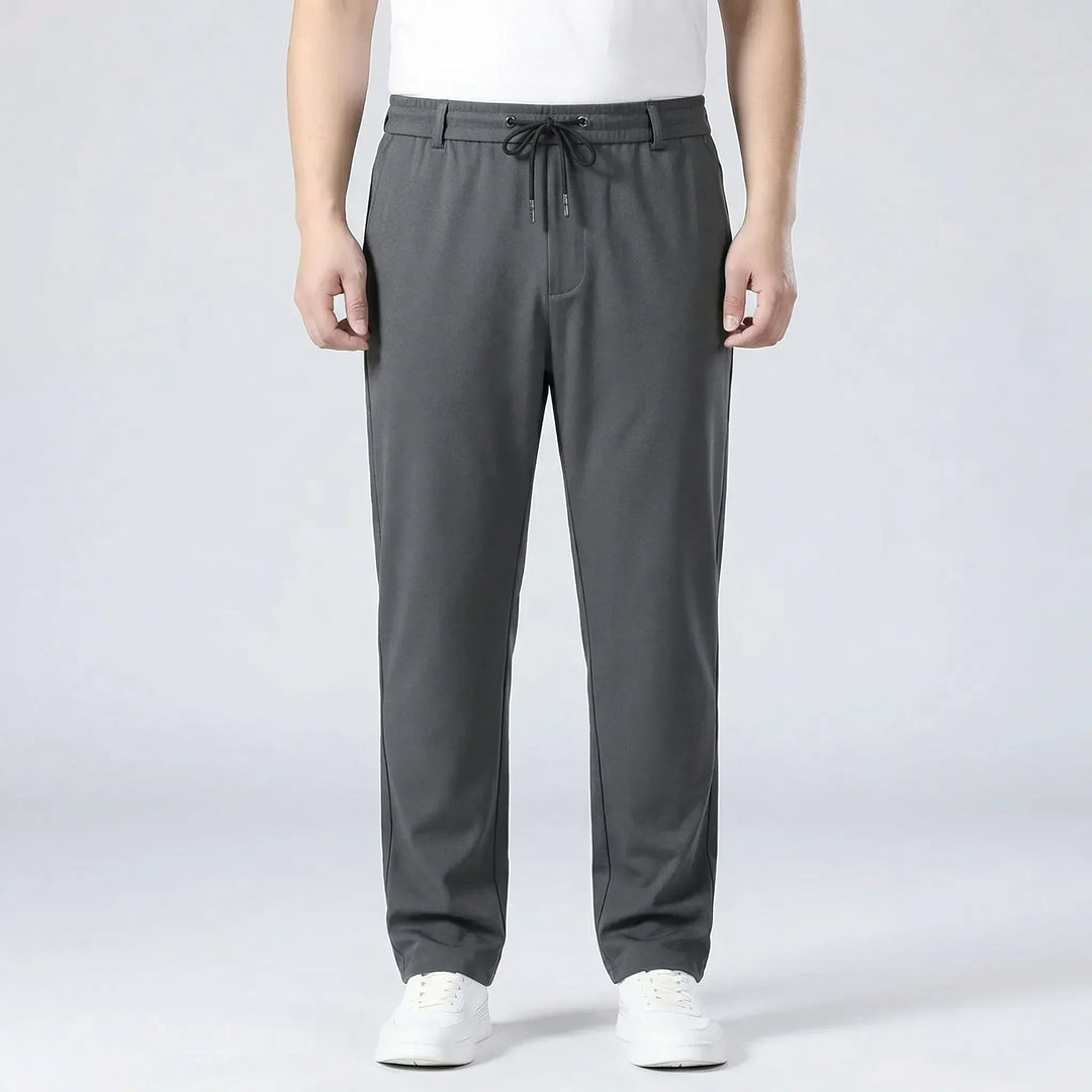 Straight Fit Elastic Waist Casual Pants - Donnie