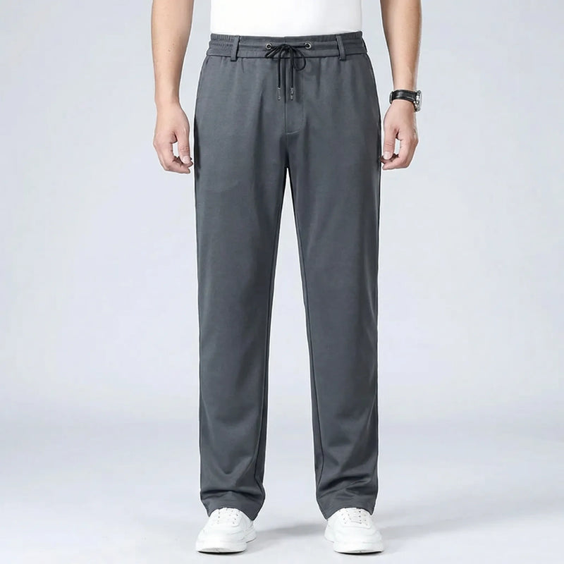 Straight Fit Elastic Waist Casual Pants - Donnie