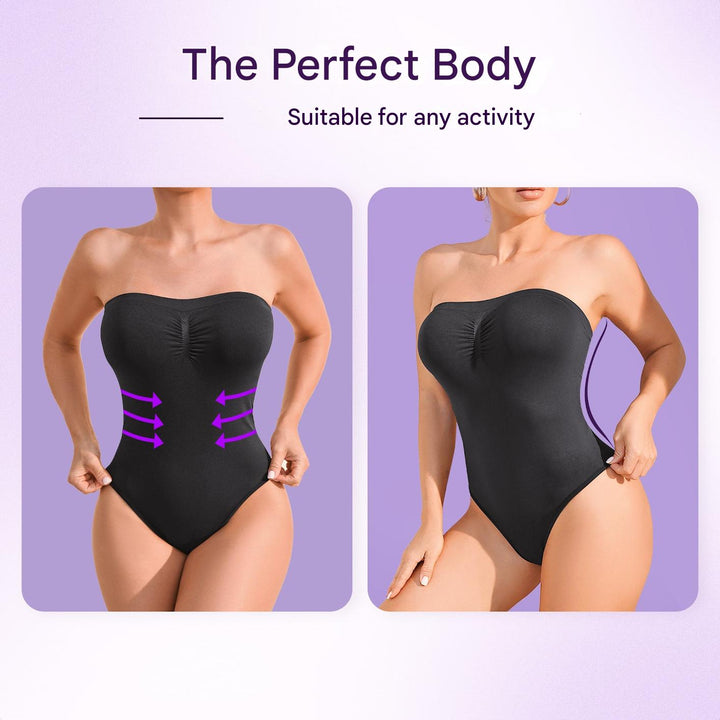 Naadloze Strapless Corrigerende Bodysuit met Slip – Élise