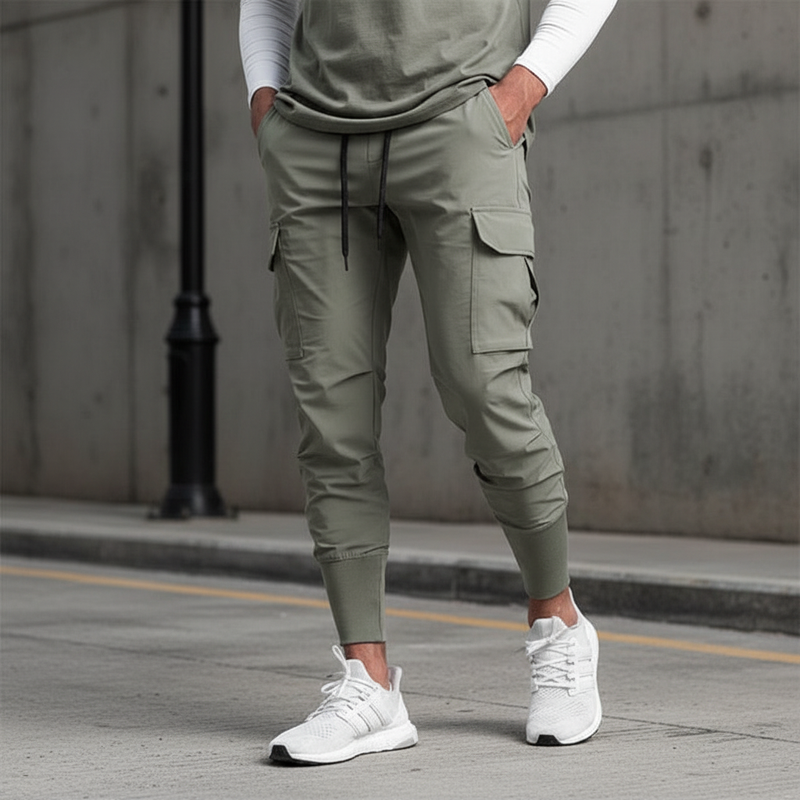Stretchstoff Joggerhose Mit Taschen -  Francis