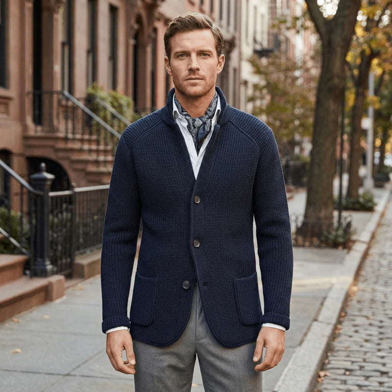 Strukturierter Strickjacke Mit Langen Ärmeln - Lennox