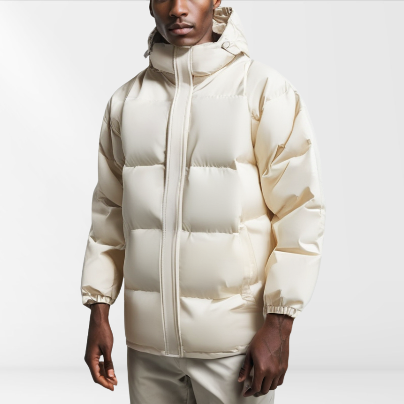 Gepolsterte Herren-Pufferjacke mit Kapuze – Elias