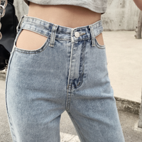Stylische Jeans Mit Cutouts - Marina