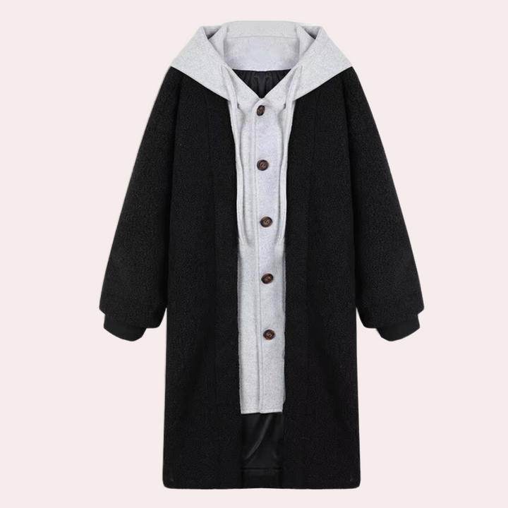 Casual Lange Damesjas met Capuchon - Isla
