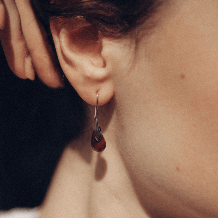 Natural Drop Gemstone Earrings - Serenella