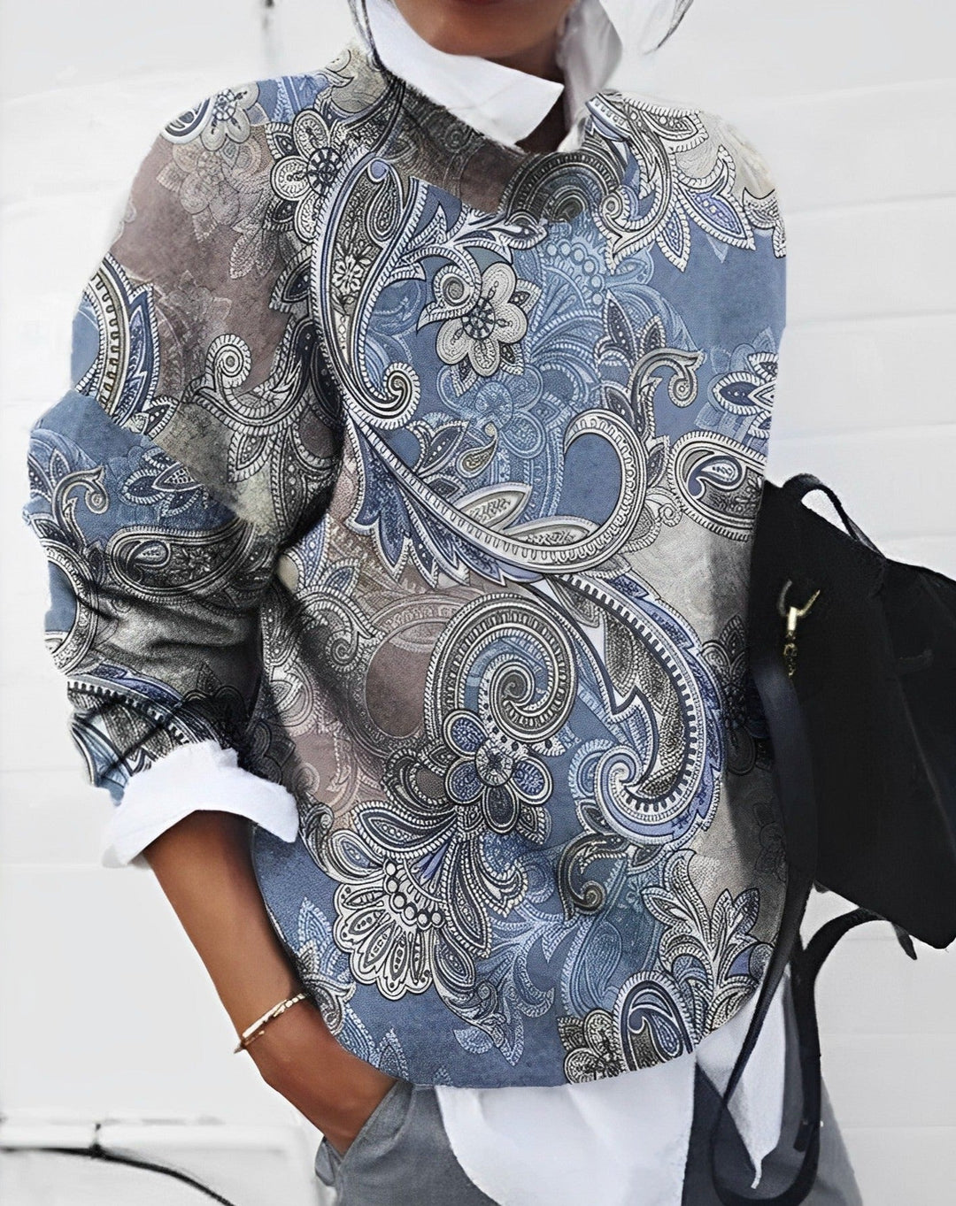 Damen-Top mit Blumenmuster – Alenya