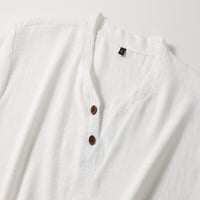Men's V-Neck T-Shirt | Henley Button Placket & Refined Look 5