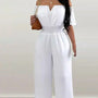 Schulterfreier Jumpsuit mit kurzen Ärmeln – Lina