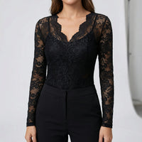 Taillierte Bluse Mit Spitzendetails - Lilia