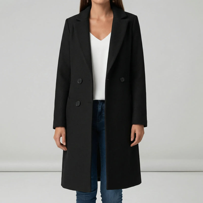 Taillierter Langer Mantel - Leni