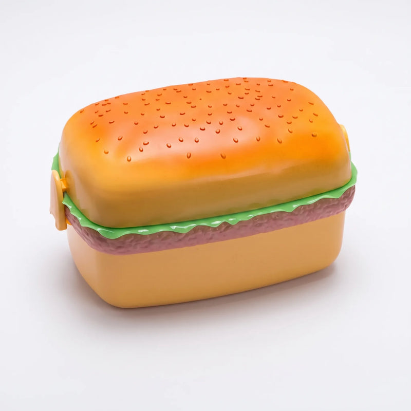 Tiered Novelty Hamburger Shaped Lunch Container - Zestbin