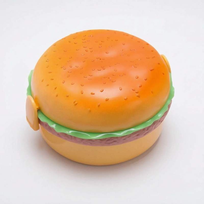 Tiered Novelty Hamburger Shaped Lunch Container - Zestbin