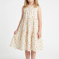 Tiered Polka Dot Sleeveless Dress - Dotella