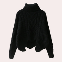 Stilvoller Gestrickter Rollkragenpullover für Damen - Lina