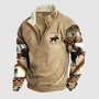 Vintage Fleece-Winterpullover mit Reißverschluss für Herren - Felix