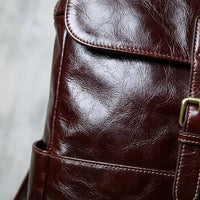 Toplaag Runderleren Rugzak - Leatherlyx