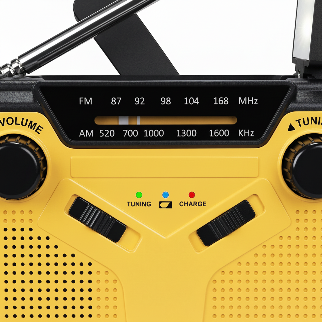 Tragbares Kurbelradio Aus Kunststoff - EmergencyWave