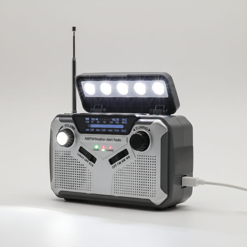 Tragbares Kurbelradio Aus Kunststoff - EmergencyWave