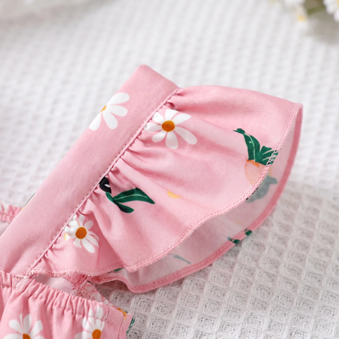 Tropical Print Girls Summer Dress - Tropela