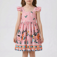 Tropical Print Girls Summer Dress - Tropela