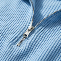 Men's Sweater | Ribbed Half-Zip Long Sleeve Pullover 4