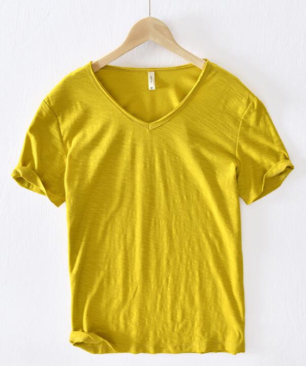 Heren V-hals Linnen Shirt - Luca