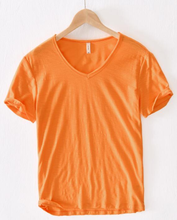 Heren V-hals Linnen Shirt - Luca