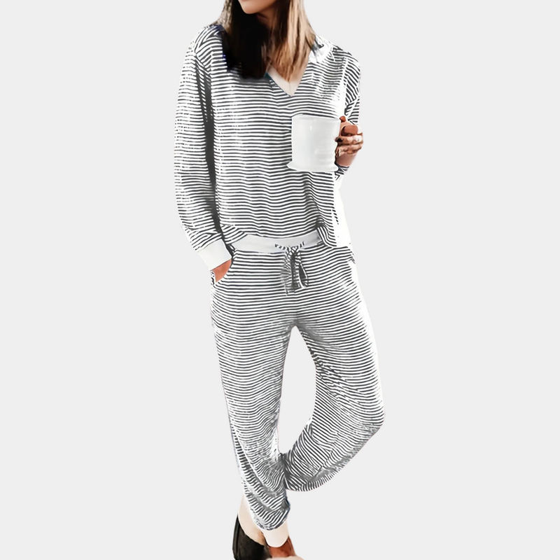 Klassisches Damen-Pyjama-Set - Celeste