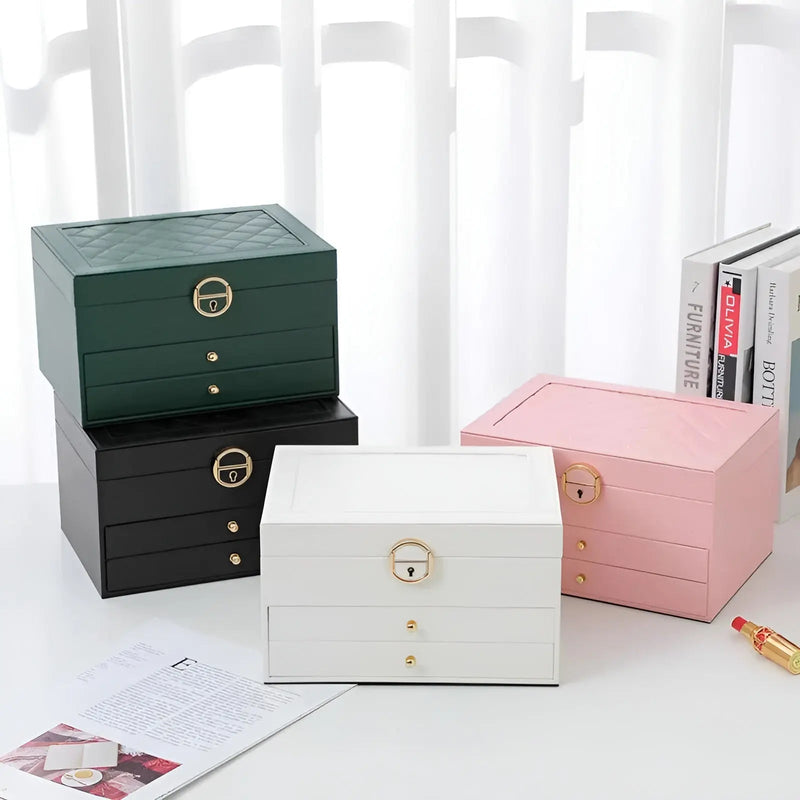 Luxuriöse mehrschichtige Schmuckbox - EleganceBox