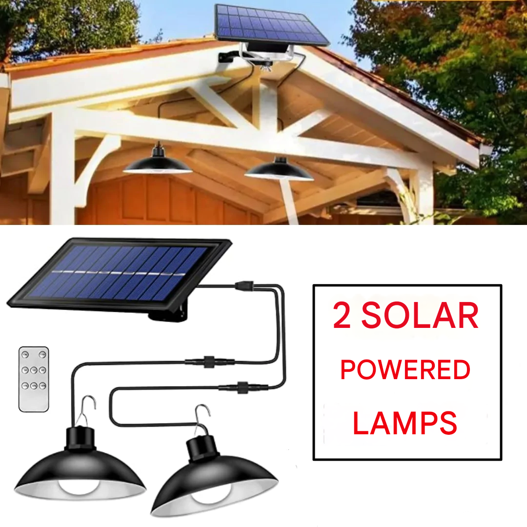 Kabelloses Solar-LED-Lampenset mit Fernbedienung – TwinRay