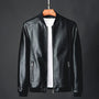 Stilvolle Herren-Lederjacke aus Kunstleder mit präzisen Details – Tarek