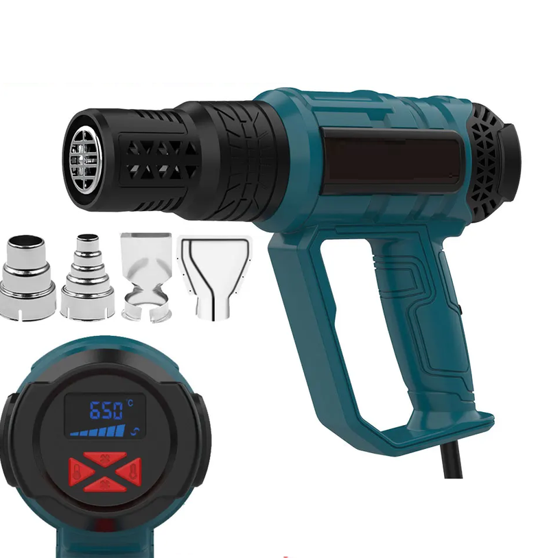 2000W Industrial Electric Heat Gun with Digital LCD Display Adjustable Temperature – ProTherm