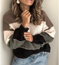 Luxuriöser Gestreifter Komfortpullover - Celeste