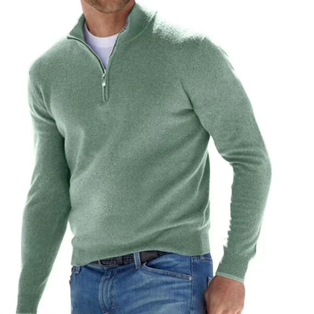 Luxuriöser Herrenpullover mit Reißverschluss - Mason