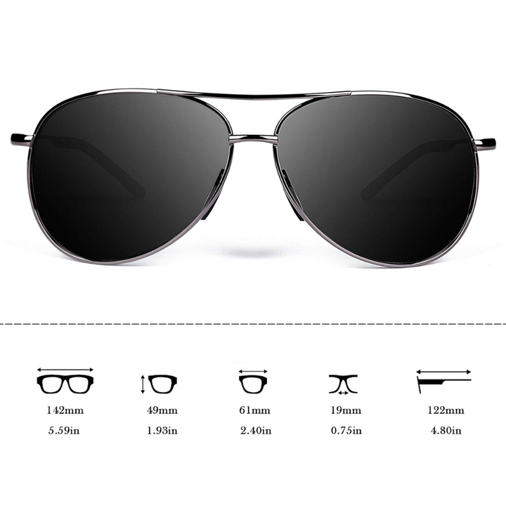 Premium Polarized Aviator Sunglasses - Joey
