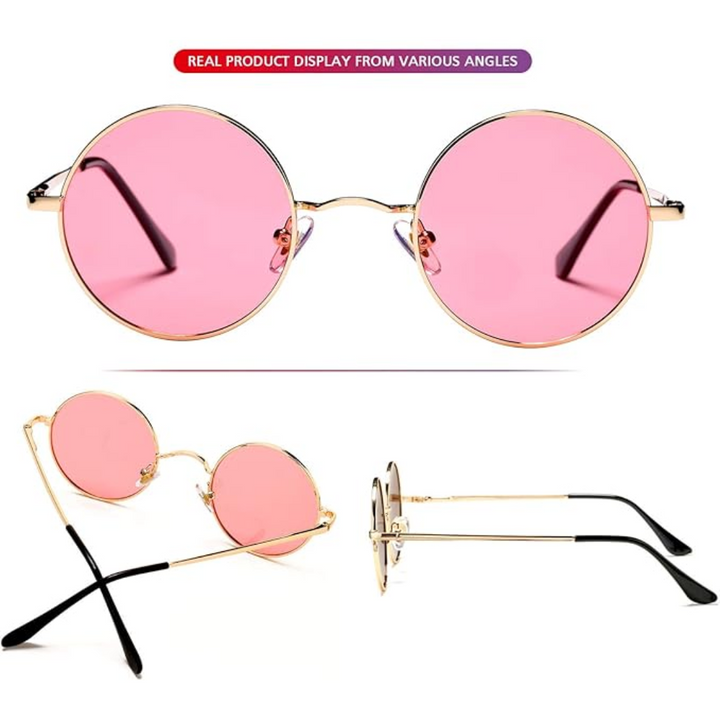 Retro Round Polarized Sunglasses - Lennon