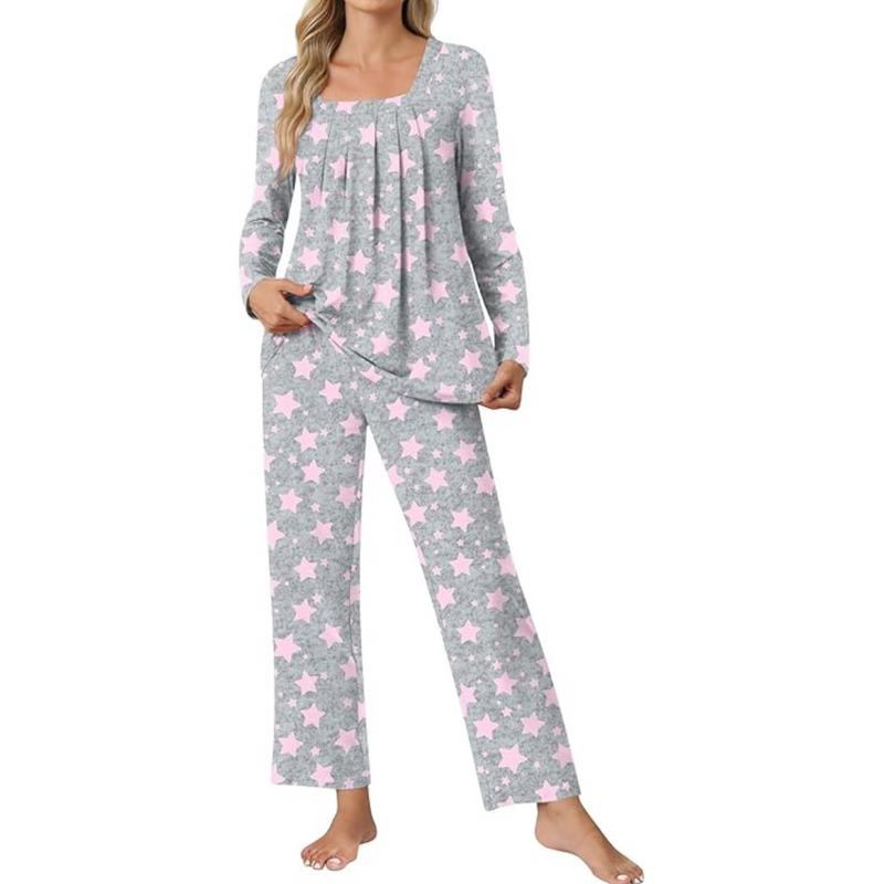 Comfy 2-Piece Lounge Pajamas with Pockets - Laetitia