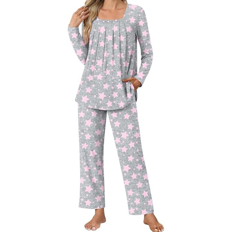 Comfy 2-Piece Lounge Pajamas with Pockets - Laetitia