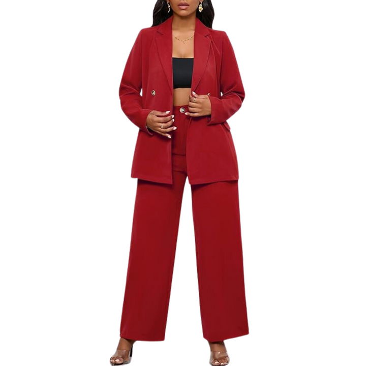Two-piece Blazer & Wide Pants Women's Business Suit - Wendy