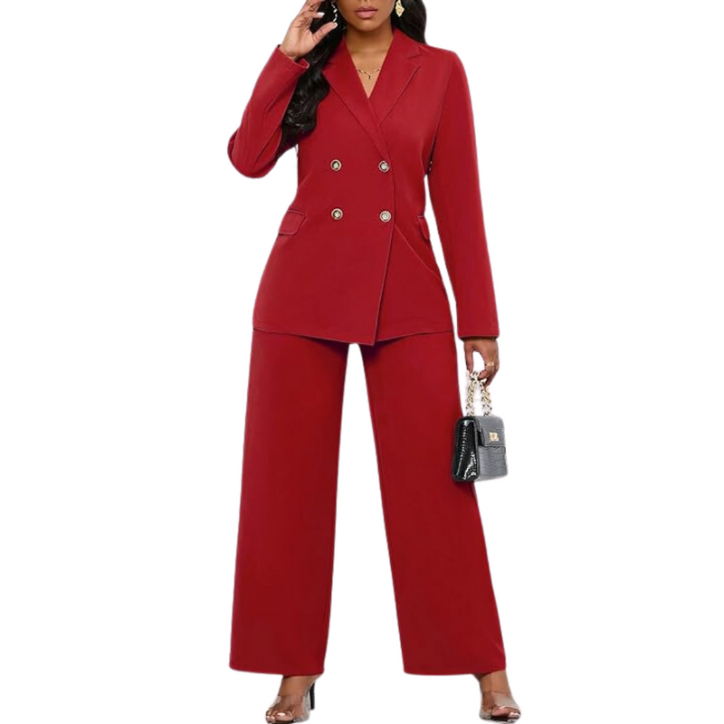 Two-piece Blazer & Wide Pants Women's Business Suit - Wendy