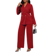 Two-piece Blazer & Wide Pants Women's Business Suit - Wendy
