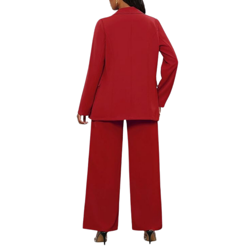 Two-piece Blazer & Wide Pants Women's Business Suit - Wendy