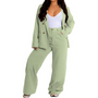 Zweiteiliges Blazer & Weite Hose Damen Businessanzug - Wendy