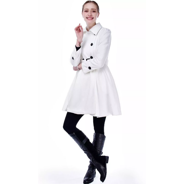 Wendbarer Woll-Peacoat mit Gürtel - Patty