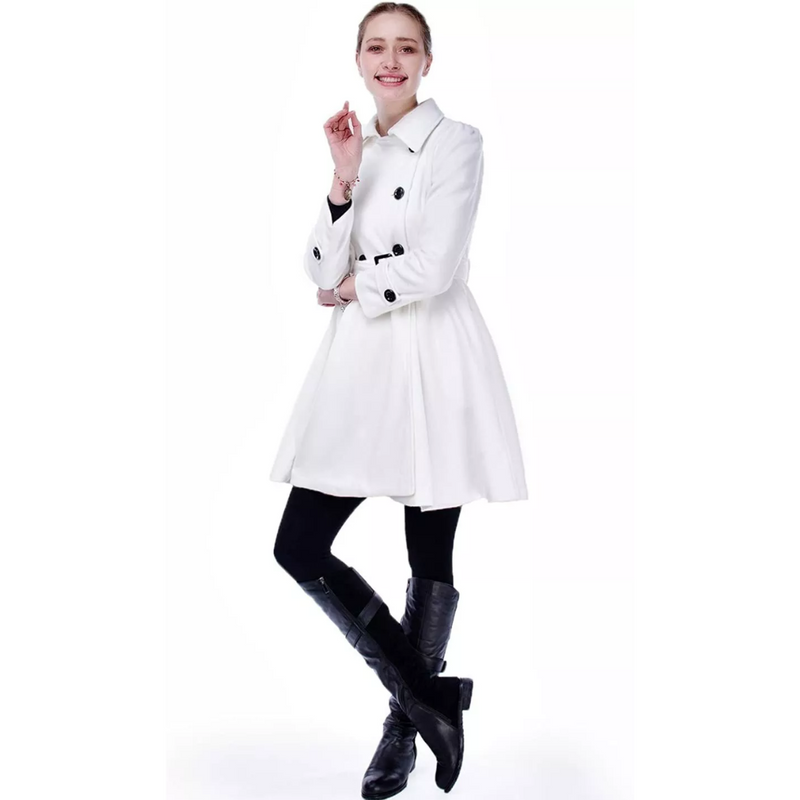 Wendbarer Woll-Peacoat mit Gürtel - Patty
