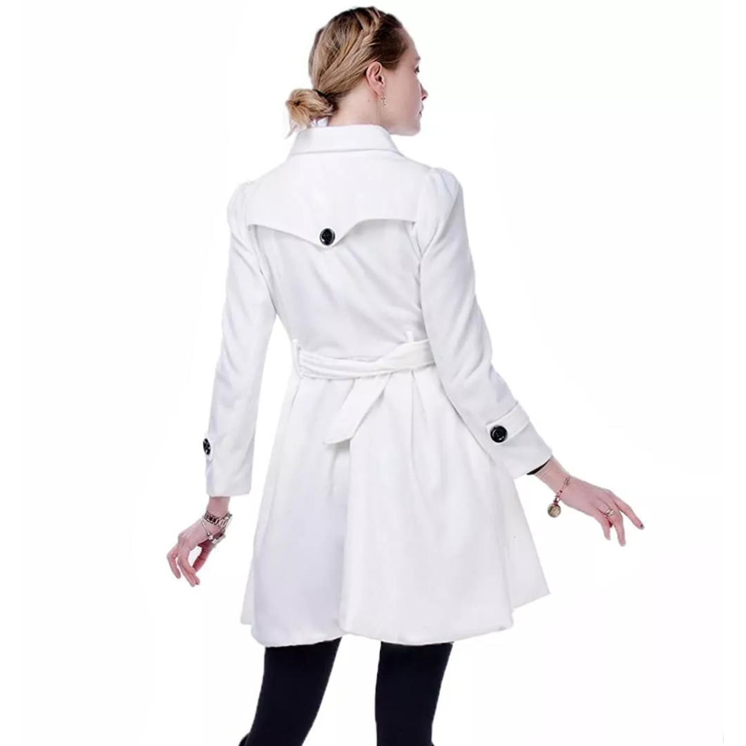 Wendbarer Woll-Peacoat mit Gürtel - Patty