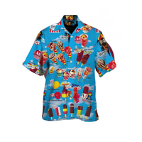 Sommerliches Herrenhemd mit Eiscreme-Print – Luca