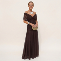 Women's Long Elegant Flowy Dress – V-Neck Sophisticated Design 2